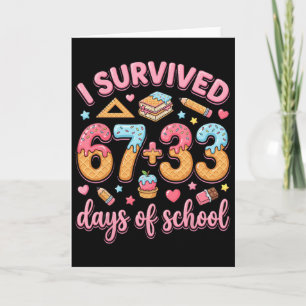 Tarjeta Sobreviví 100 Días De Escuela Seis Siete Meme Ense
