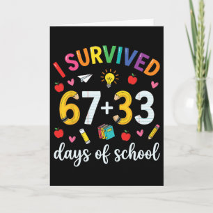 Tarjeta Sobreviví 100 Días De Escuela Seis Siete Meme Ense