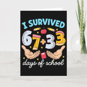 Tarjeta Sobreviví 67 33 Días De Escuela Profesor Del 100º