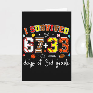 Tarjeta Sobreviví 67+33 Días De Fútbol De Béisbol De 3er G