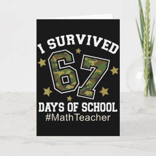 Tarjeta Sobreviví 67 Días De Camuflaje Escolar 6 7 Meme Ma