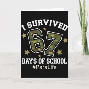 Tarjeta Sobreviví 67 Días De Camuflaje Escolar 6 7 Meme Pa
