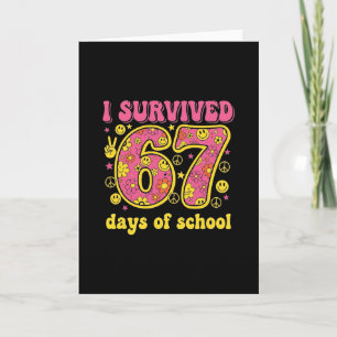 Tarjeta Sobreviví 67 Días De Colegio 100 Días Seis Siete B