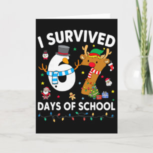 Tarjeta Sobreviví 67 Días De Escuela Chiste Divertido Seis
