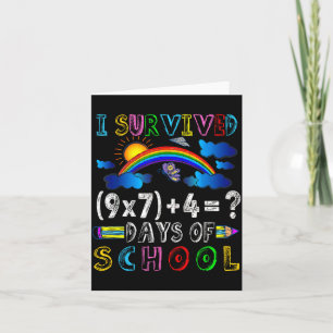 Tarjeta Sobreviví 67 Días De Escuela Divertido 67 Meme Mat