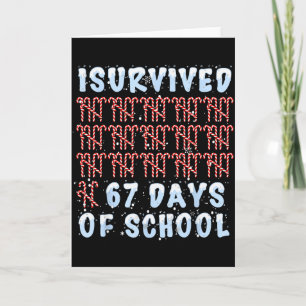 Tarjeta Sobreviví 67 Días De Escuela Navidad Cuenta De Car