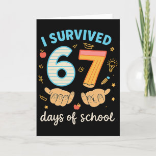 Tarjeta Sobreviví 67 Días De Escuela Profesor Estudiante D