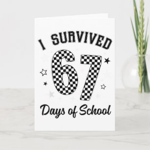 Tarjeta Sobreviví 67 Días De Escuela Profesor Estudiante D