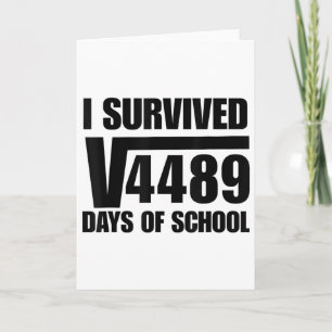Tarjeta Sobreviví 67 Días De Escuela Raíz Cuadrada 4489 Ma