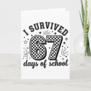 Tarjeta Sobreviví 67 Días De Maestros Estudiantes De Escue