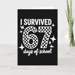 Tarjeta Sobreviví 67 Días De Maestros Estudiantes De Escue