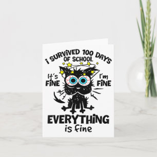 Tarjeta Sobreviví A 100 Días De Escuela Es Multa 100