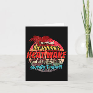 Tarjeta Sobreviví a la ola de calor del verano divertido r