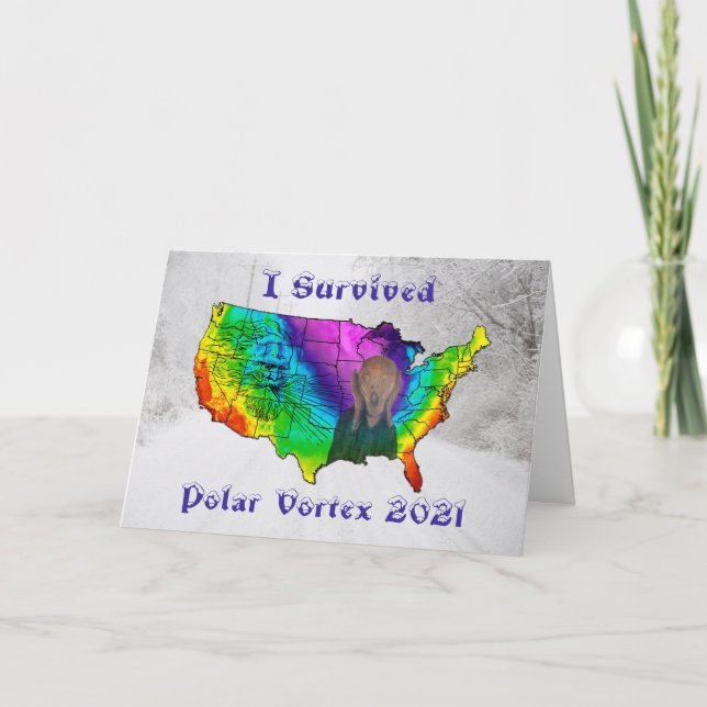 Tarjeta Sobreviví a Vortex Polar 2021 (Anverso)