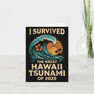 Tarjeta Sobreviví Al Gran Tsunami De Hawái De 2025 Gracios