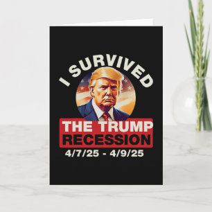 Tarjeta Sobreviví la recesión de Trump Divertido para homb