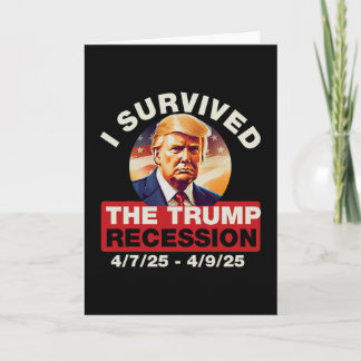 Tarjeta Sobreviví la recesión de Trump Divertido para homb