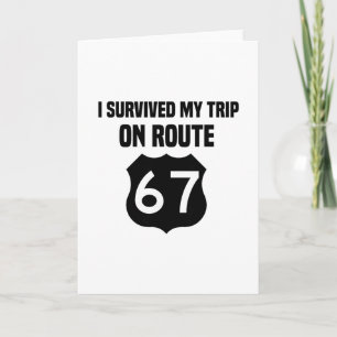 Tarjeta Sobreviví mi viaje en la ruta 67