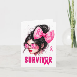 Tarjeta Sobreviviente Concienciación sobre el cáncer de ma