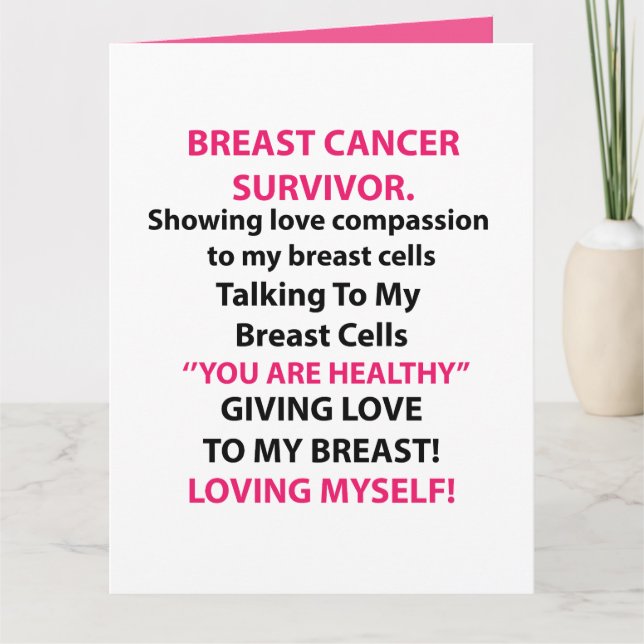 Tarjeta Sobreviviente de cáncer de mama (Anverso)