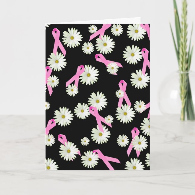 Tarjeta Sobreviviente de cáncer de mama Apoyo de cintas ro (Anverso)