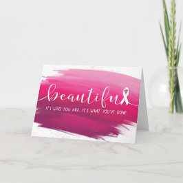 Tarjeta Sobreviviente de cáncer de mama Eres hermosa