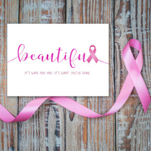 Tarjeta Sobreviviente de cáncer de mama Eres hermosa