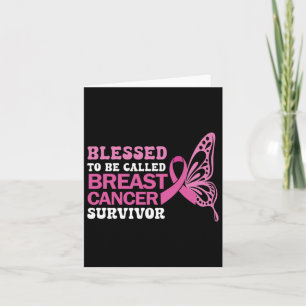 Tarjeta Sobreviviente de cáncer de mama Mariposa de cinta