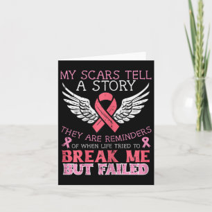 Tarjeta Sobreviviente de cáncer de mama Mi cicatriz cuenta