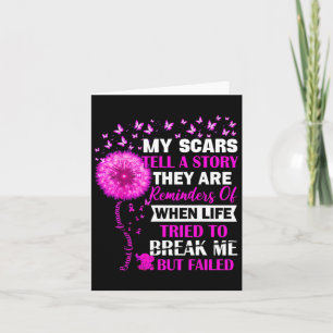 Tarjeta Sobreviviente de cáncer de mama Mi cicatriz cuenta
