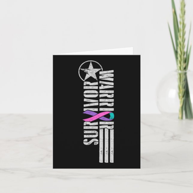 Tarjeta Sobreviviente de Guerrero del Cáncer - Conciencia  (Anverso)