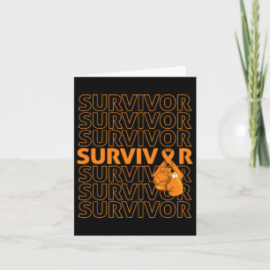 Tarjeta Sobreviviente de la conciencia Naranja Cinta Guant