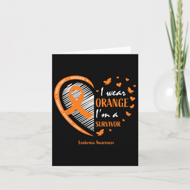 Tarjeta Sobreviviente de leucemia Regalos Mujeres Hombres  (Anverso)