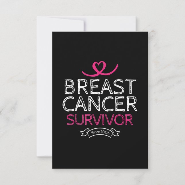 Tarjeta Sobreviviente del cáncer de mama Desde 2006 Concie (Anverso)
