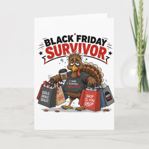Tarjeta Sobreviviente del Viernes Negro Pavo Compras Diver