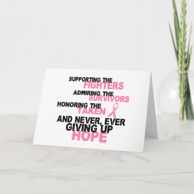 Tarjeta Sobrevivientes De Combate Recibieron 3 Cáncer De M (Anverso)