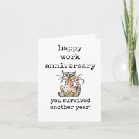 ¡Sobreviviste Otro Año! Gato gruñón, aniversario
