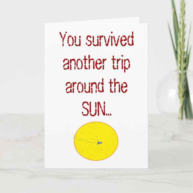 Tarjeta Sobreviviste otro viaje alrededor del SUN... (Anverso)