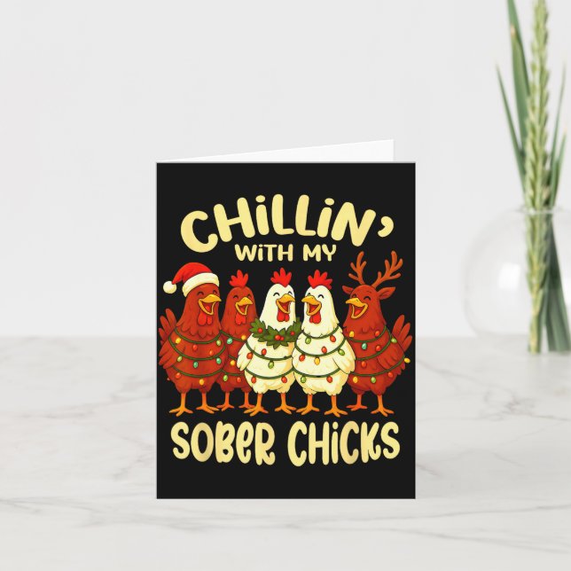 Tarjeta Sobriety Anniversary Recovery Funny Sober Chicks  (Anverso)