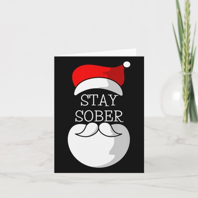 Tarjeta Sobriety Celebration Soberversary Christmas Stay S (Anverso)