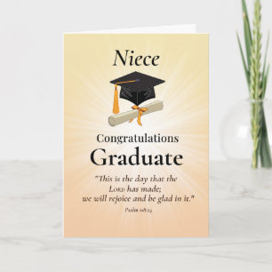 Tarjeta Sobrina Religiosa Graduación Felicidades Cristiana