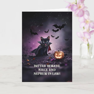 Tarjeta sobrina y sobrino marido en la ley de Halloween