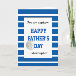 Tarjeta Sobrino del Día del Padre de Golf Azul Personaliza