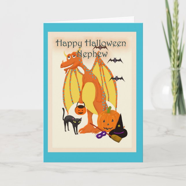 Tarjeta Sobrino del feliz Halloween (Anverso)