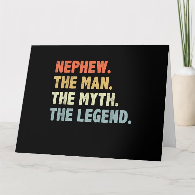 Tarjeta Sobrino El Hombre La Mitología La Leyenda Día del  (Anverso)