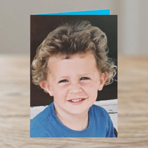 Tarjeta Sobrino especial foto de cumpleaños azul blanco