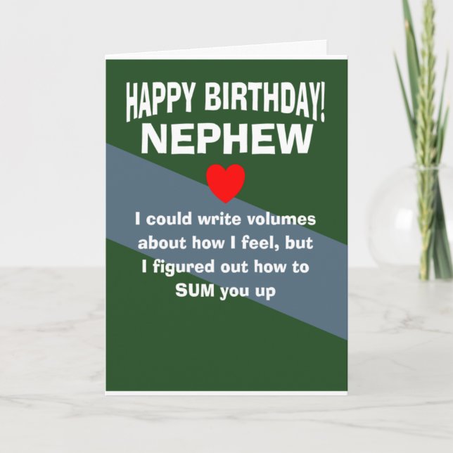 Tarjeta sobrino feliz deseo de cumpleaños (Anverso)