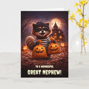 Tarjeta Sobrino nieto o bisnieto Feliz Halloween Adorable