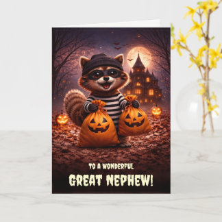 Tarjeta Sobrino nieto o bisnieto Feliz Halloween Adorable