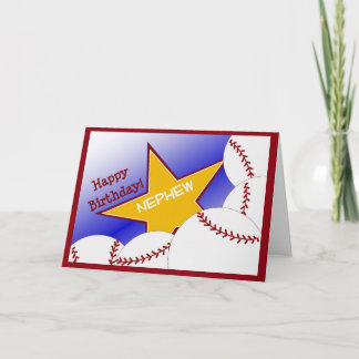 Tarjeta Sobrino - sobrino cariñoso del béisbol del feliz